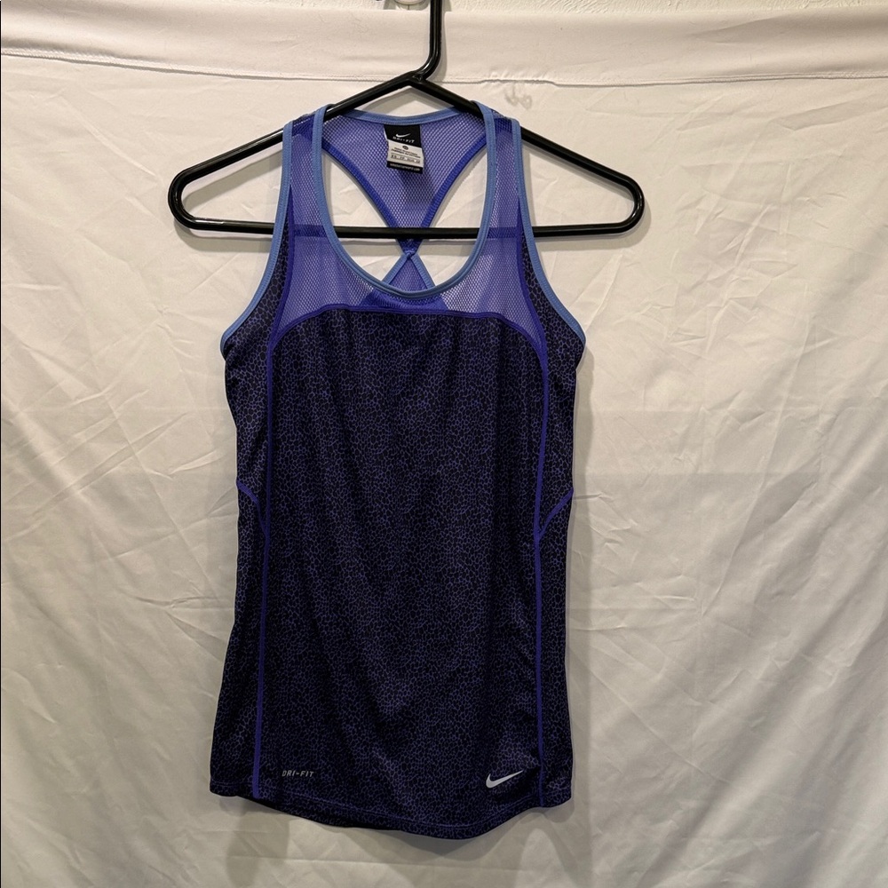 Nike Dri-FIT Purple Mesh Razor back Top - Picture 1 of 4